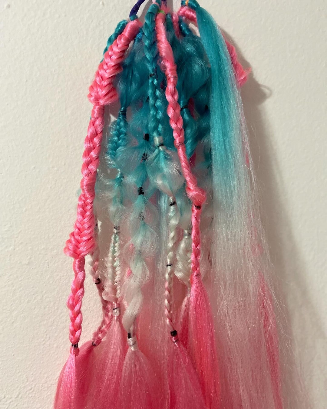 Colorful Hair Tie Extensions Etsy