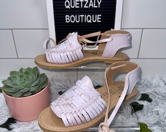 Huaraches Christy : Damen Leder Gewebte Schnürsandalen