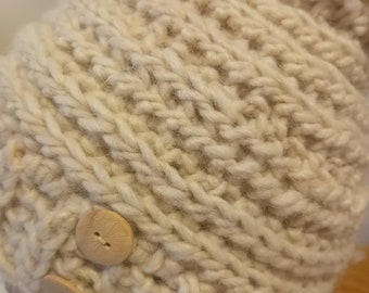 Soft Chunky Mohair Beanie Hat