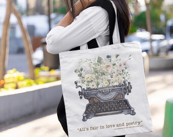 Taylor Tortured Poets Tote Bag, Poets Department, TTPD,Gift for her, unique gift, Swift merch, taylor merch, shopping bag, book bag, swiftie