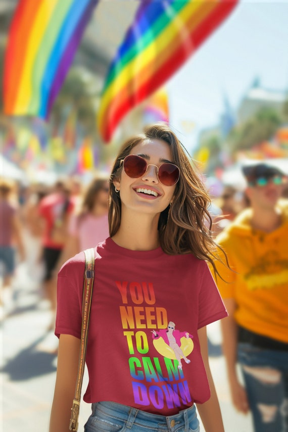 Taylor You Need to Calm Down Shirt, Lover Era Merch, Perfect Gift for LGBT Taylor Fan, Clothes for LGBTQ People, Subtle Lover Taylor Merch