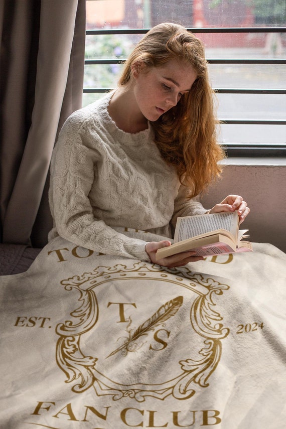 Poets Album Blanket, Poets Era Cozy Home Decor, Gift for Taylor Fans, Perfect Gift for Bookworm, Soft Throw for Readers, Tortured Reader