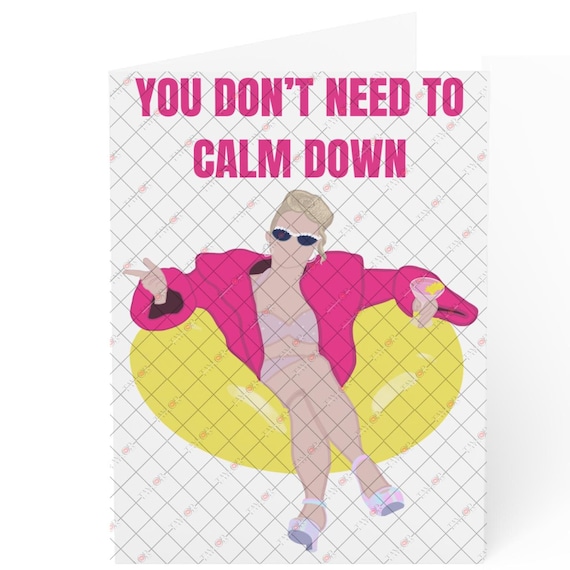 Taylor Birthday Card, Lover Era Greeting Card, Lover Album Birthday Card, Unique Gift for Taylor Fan, You Need to Calm Down, Music Lover