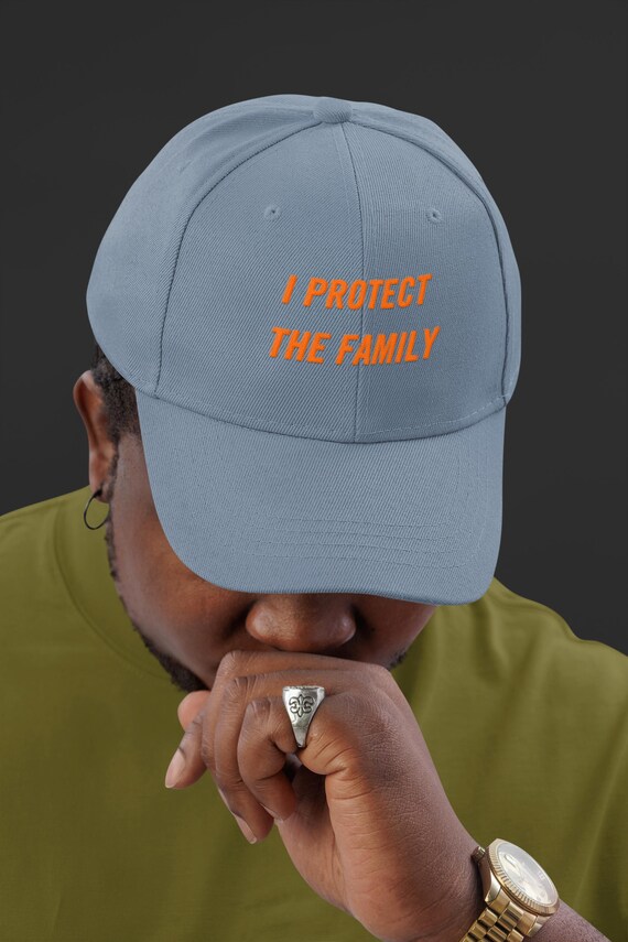 Embroidered Denim Hat - I Protect The Family