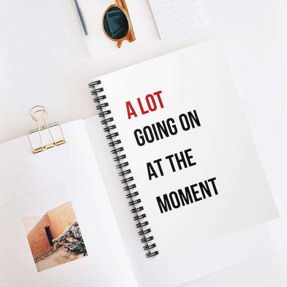Red Inspired Notebook, Red Journal, Great Gift for Music Fan, Unique Present for Taylor Fan, Diary for Self Care, A Lot Going On Right Now