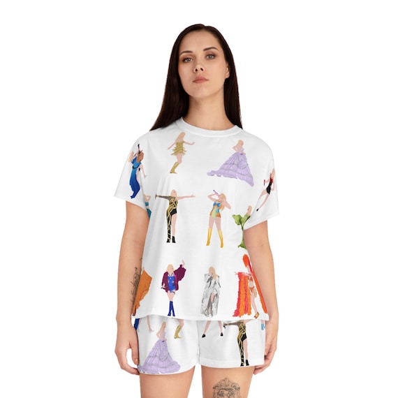 The Eras Women's Shorts Pajamas Set: Comfortable Loungewear for Taylor Fan