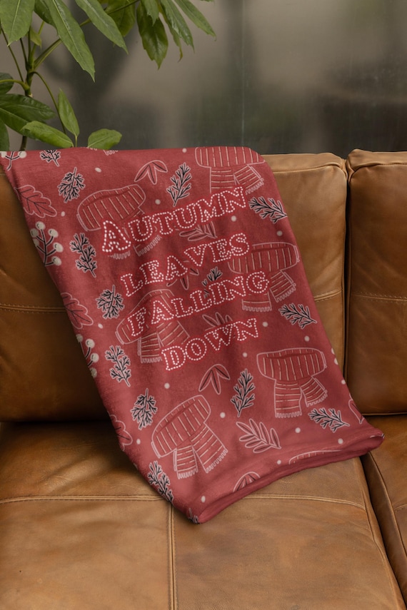 Red Album Blanket, Cozy Fall Home Decor, Red Era Design, All Too Well Blanket, Unique Gift for Taylor Fan, Autumn Decorations, Holiday Decor