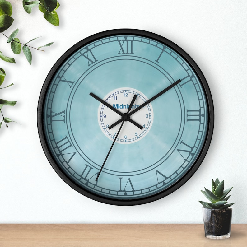 Midnights Album Vinyl Clock: Retro Music Decor, Gift for Collectors image 1