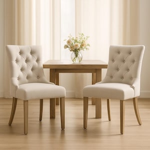 Pair of Modern High Back Upholstered Dining Chairs      |    Kitchen Table Dining Room Set