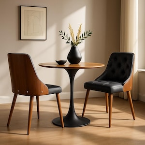 Set of Two Modern Two Tone Dining Chairs      |    Kitchen Table Dining Room Set