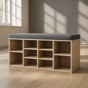 Shoe Storage Bench for Hallway     |     Storage Cubes , Entry Hall Furniture