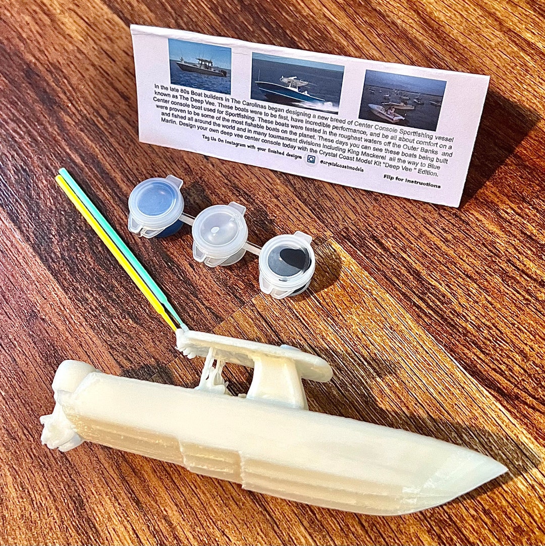 Carolina Fishing Boat Model Kit-fun for Kids-center Console Boat