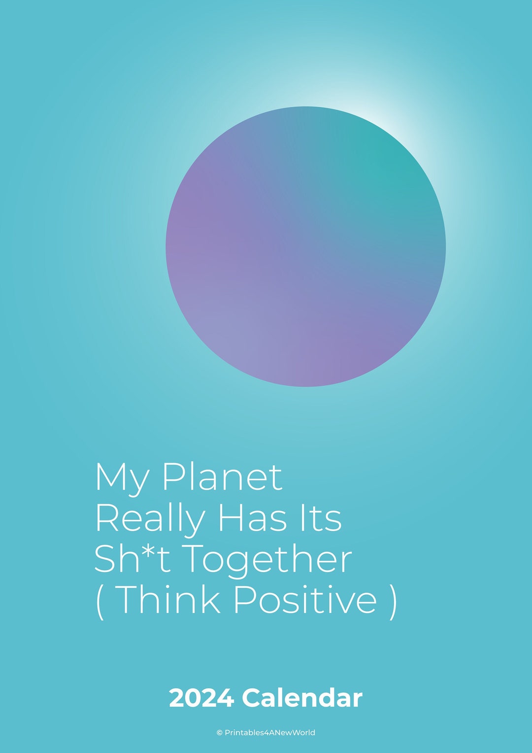 2025 Monday Start Positive Calendar Printable Wall Calendar Etsy