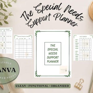 Editable Special Needs Support Planner