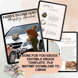 PLR Done for You eBook-Passive Income Guru; Manifesting Abundance, PLR, Editable, White label Ebook, Quality Content. Edit and Customize