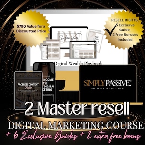 Digital Wealth Course Bundle -MRR Resell Rights l Luxury Course | Simply Passive - with 6 DFY eBOOK Guide and Bonus.