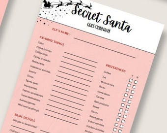 SECRET SANTA QUESTIONNAIRE