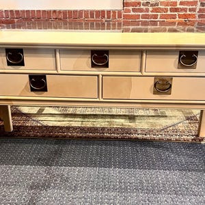 Raymond Sobota 1990s Faux Goatskin Pagoda Sideboard