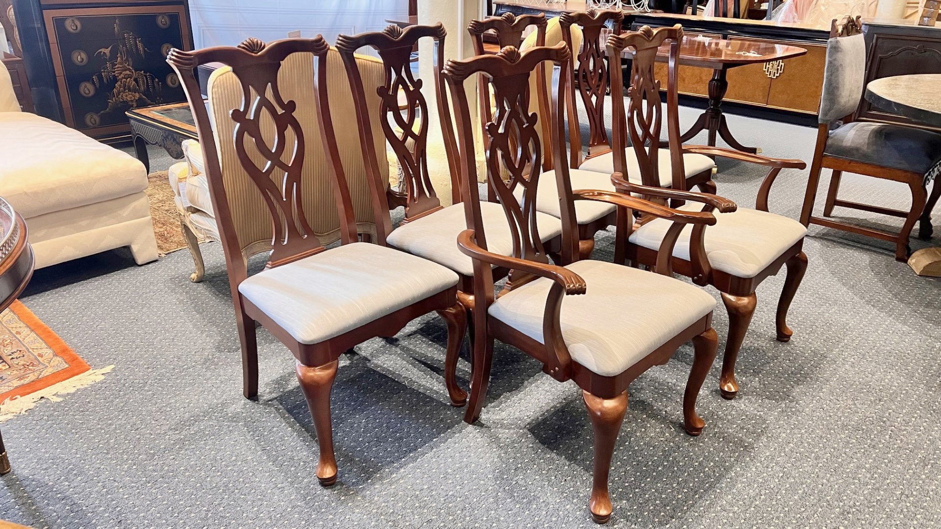 1990s Thomasville Chippendale Dining Chairs set of 6 Etsy
