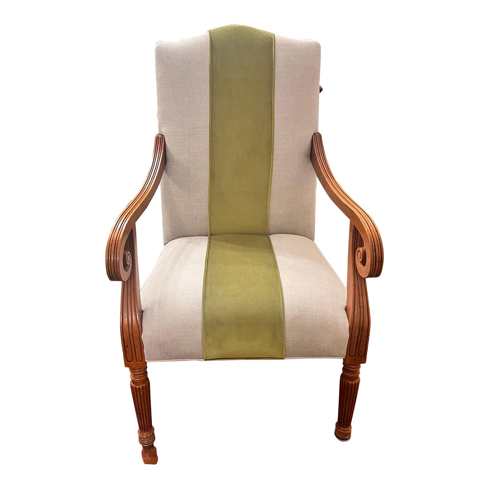 Curated visual reference: Reupholstered Baker Furniture Milling Road Accent Chair Photo Inspiration