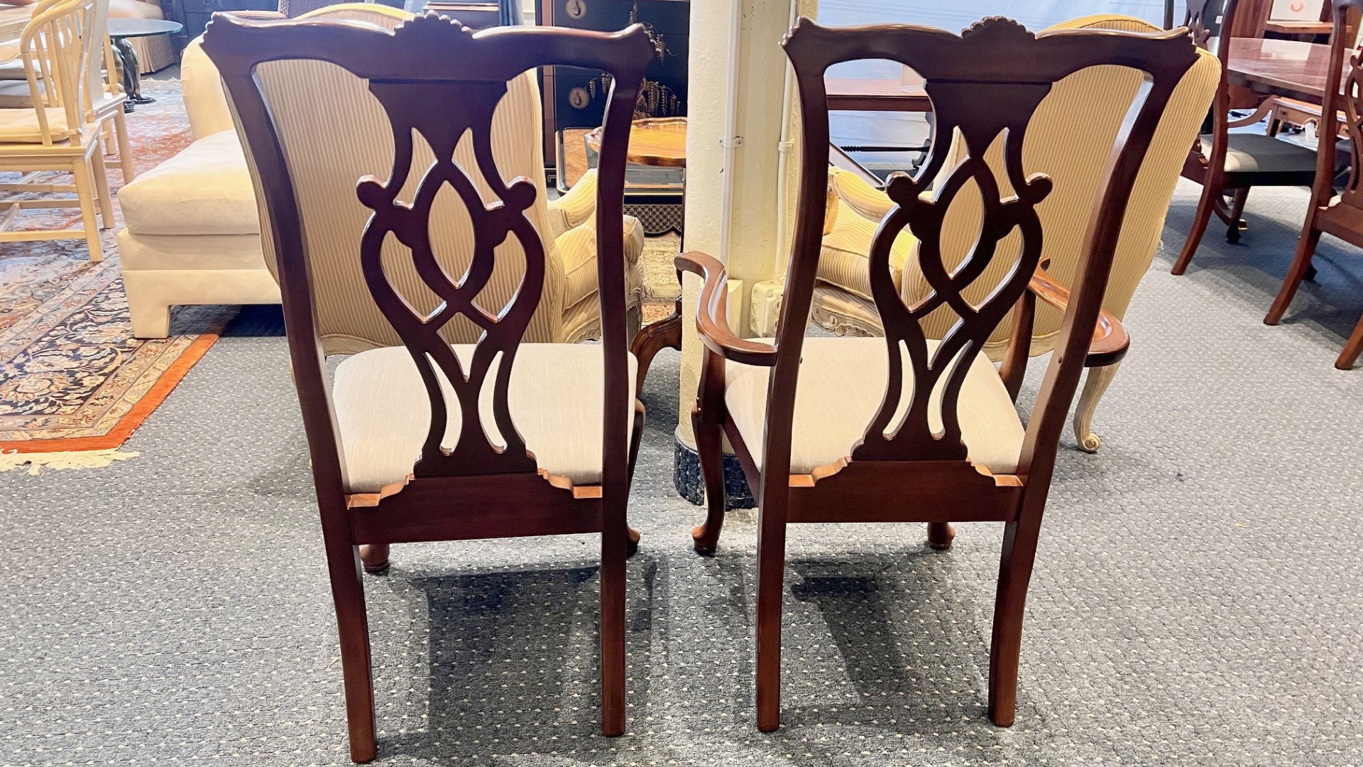 1990s Thomasville Chippendale Dining Chairs set of 6 Etsy