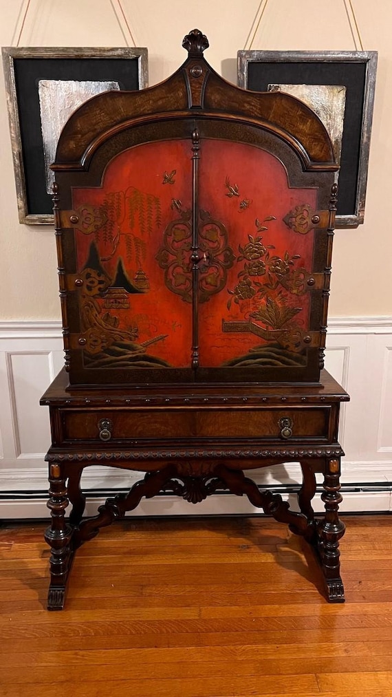 1930s Berkey and Gay Asian Cabinet - Etsy