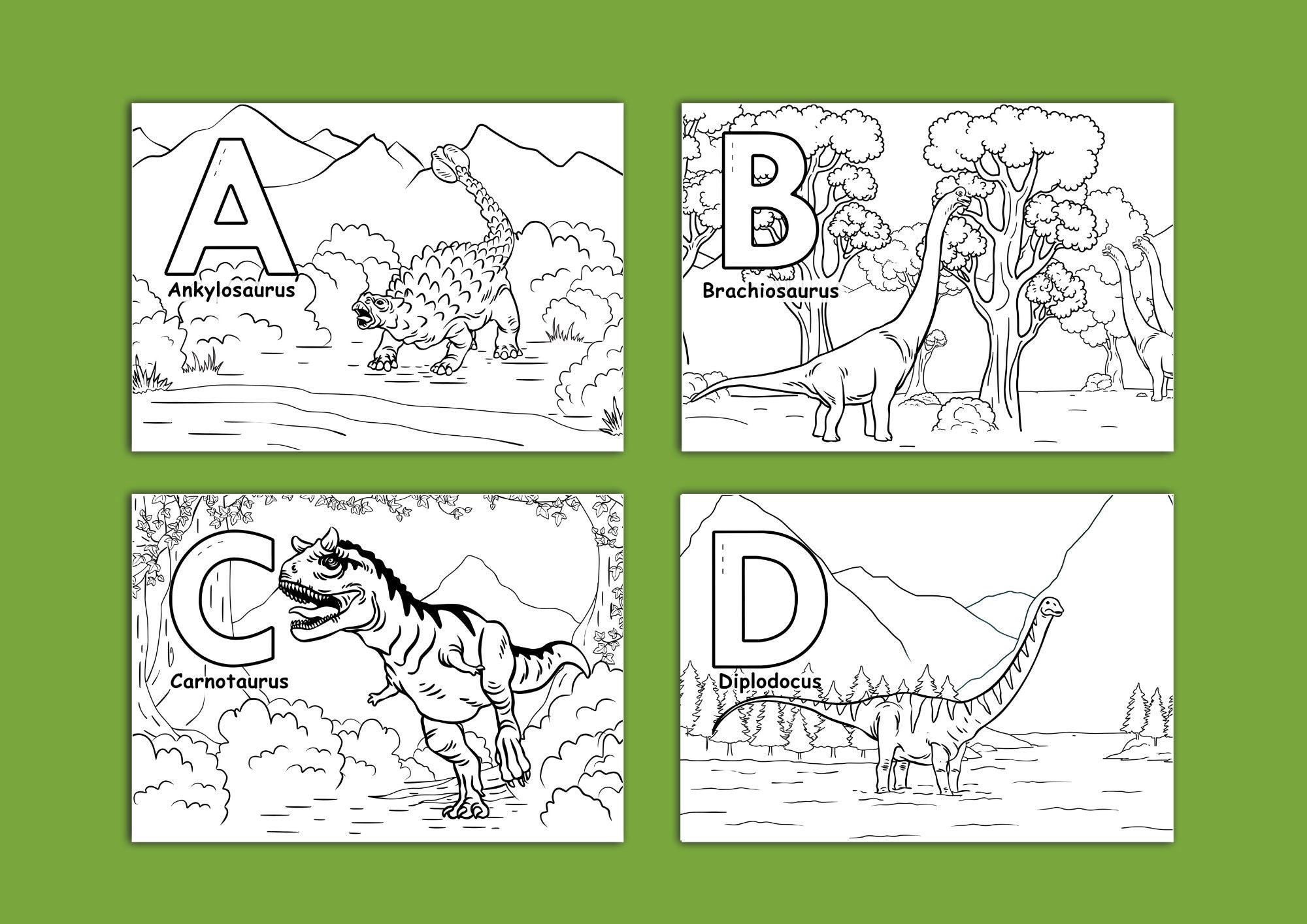 Dinosaur ABC Coloring Book, Dinosaur Coloring Book, ABC Coloring Book ...