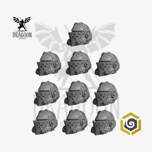 Eternal Crusaders Space Knight Terminator Heads Conversion Bits For Prime 28mm Sci-fi Marines