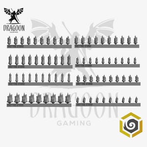 28mm Scale Miniature Candles for Basing and Scenary in Miniature Tabletop Wargames