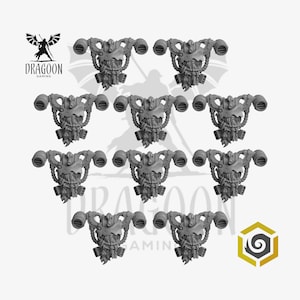 Primal Hounds Backpack Set. Custom Bits Compatible with Prime 28mm Scale Tabletop Miniatures