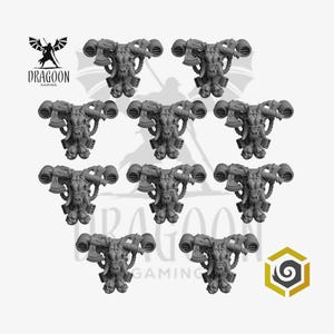 Primal Hounds Backpack Set. Custom Bits Compatible with Prime 28mm Scale Tabletop Miniatures