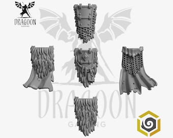 Primal Hounds Space Knight Loin Cloths. Conversion Bits For 28mm/32mm Prime Space Knights