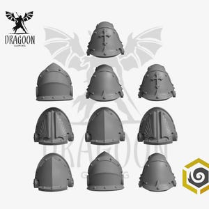 Space Knight Terminator Pauldrons Conversion Bits For 28mm Sci-fi Marines