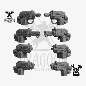 Terminator Space Knight Combi Weapons. Conversion Bits For 28mm/32mm Sci-fi Marines
