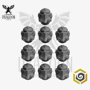 Space Knight Crusader Helmet Conversion Bits For Prime 28mm Scale Sci-fi Marines