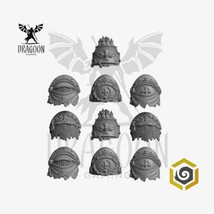Eternal Crusaders Space Knight Terminator Pauldrons Conversion Bits For 28mm Sci-fi Marines
