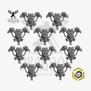 Primal Hounds Backpack Set. Custom Bits Compatible with Prime 28mm Scale Tabletop Miniatures