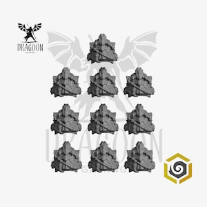 Dragon Bone Pauldrons Conversion Bits For Prime 28mm Space Knights - Anvil Wardens