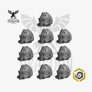 Eternal Crusaders Space Knight Terminator Heads Conversion Bits For Prime 28mm Sci-fi Marines