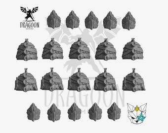 Alien Chitin Space Knight Pauldrons and Wrist Guards. 28mm Sci-fi Marines Conversions