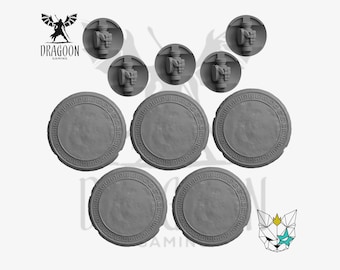 Space Knight Greek Shields. Conversion Bits For Prime 28mm/32mm Sci-fi Marines
