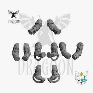 Bionic Arms Set. Custom Bits Compatible with Prime 28mm Scale Tabletop Miniatures