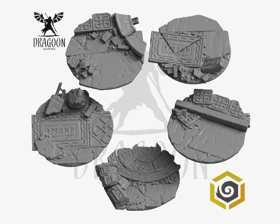 Viking Themed 40mm Base Topper for 28mm Tabletop Wargames & Miniatures ...