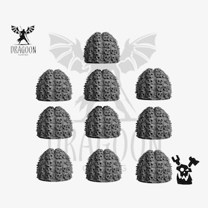 Space Knight Bone Pauldrons. Shoulder Pad Conversions For 28mm Sci-fi Marines