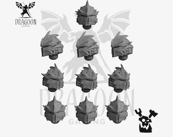 Space Knight Alien Bone Helmets. Conversion Bits For 28mm Scale Sci-fi Marines