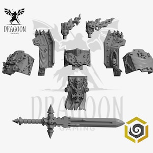 Eternal Pilgrims Redemptor Dreadnought Conversion Kit. Custom Bits Compatible with Prime 28mm/32mm Space Knights
