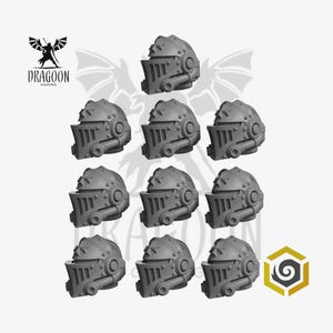 Eternal Crusaders Space Knight Terminator Heads Conversion Bits For Prime 28mm Sci-fi Marines