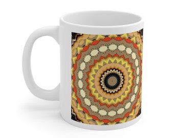 Desert | Beautiful & Unique Mandala Art Mug, Coffee Mug, coffee mugs pottery handmade, coffee cup, handmade coffee mugs pottery, tea mug