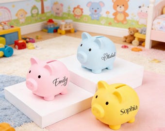 Hucha personalizada, hucha con nombre, hucha para niñas, huchas, regalos para niños, regalos de cumpleaños, regalo para baby shower