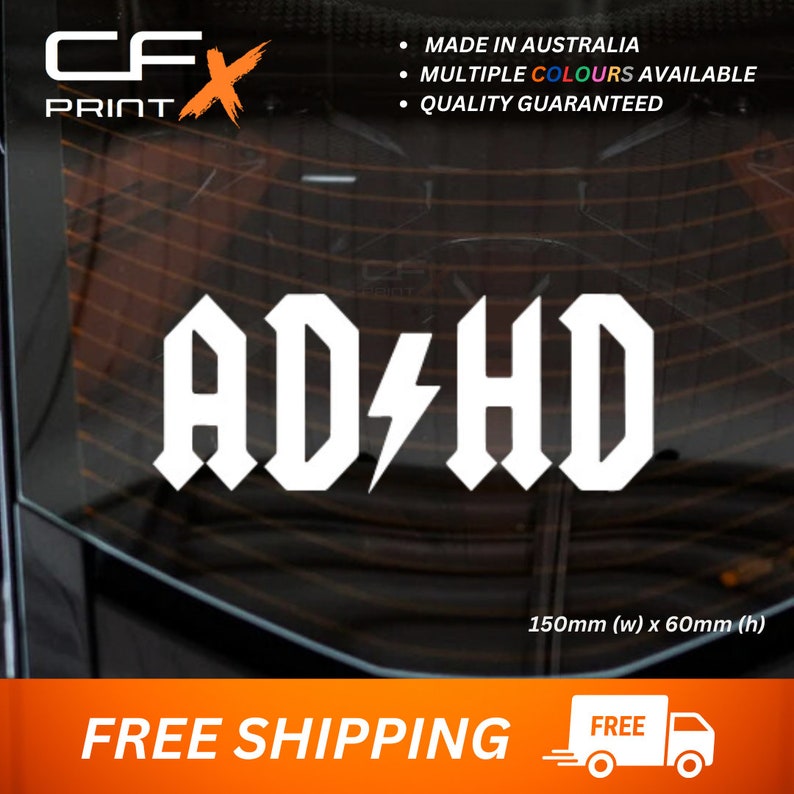 ADHD Like ACDC Vinyl Sticker Decal for Car/boat/caravan - Etsy